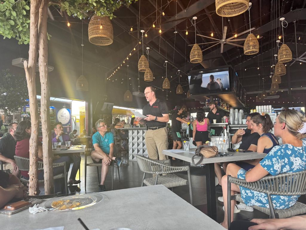 Michael McVety speaking in Estero to our local Pro