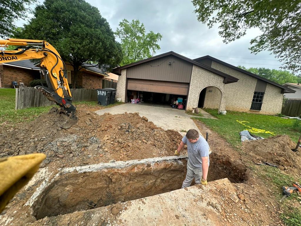During the repair of sewer line