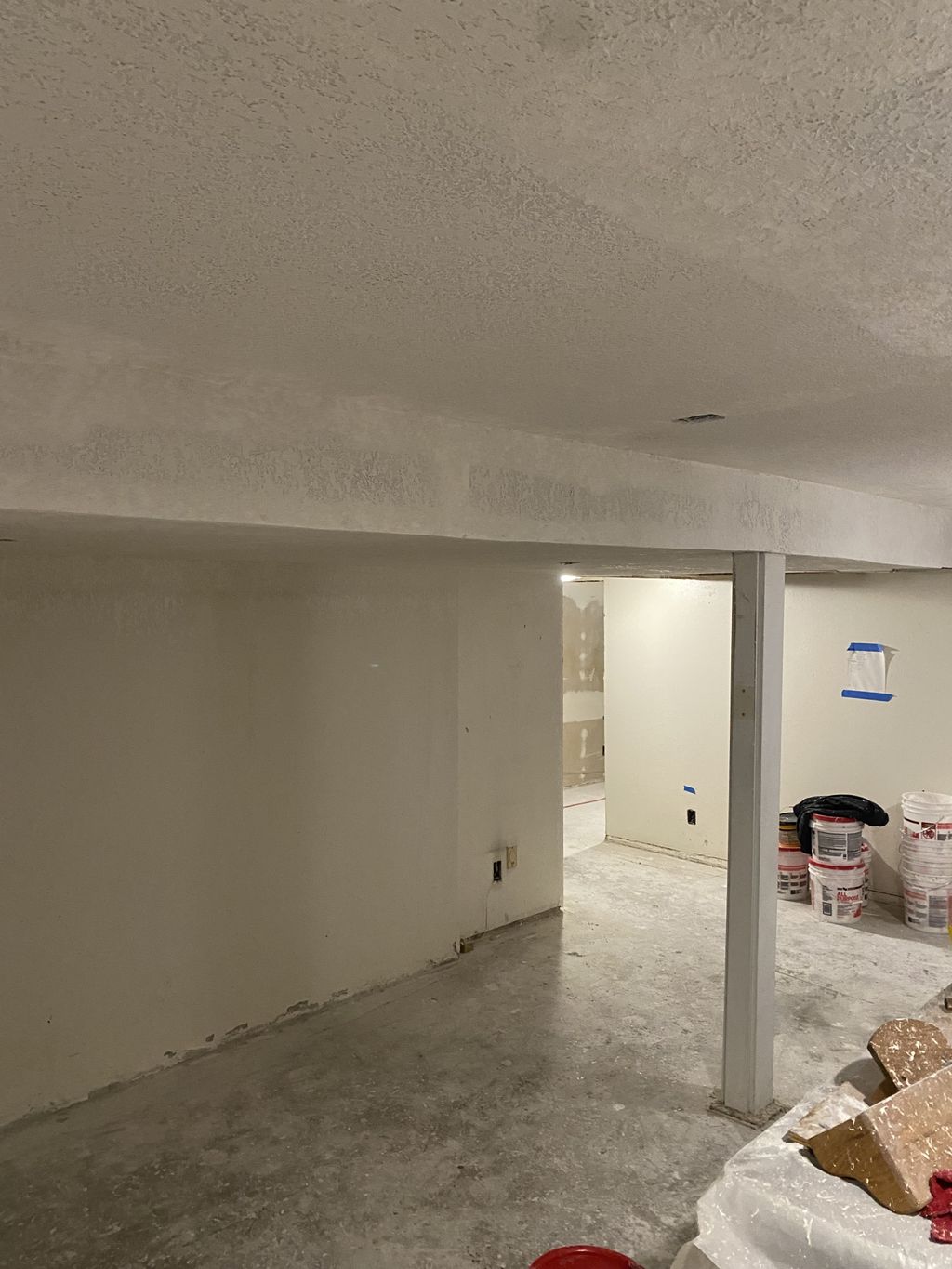 sheetrock and texture knock down finish