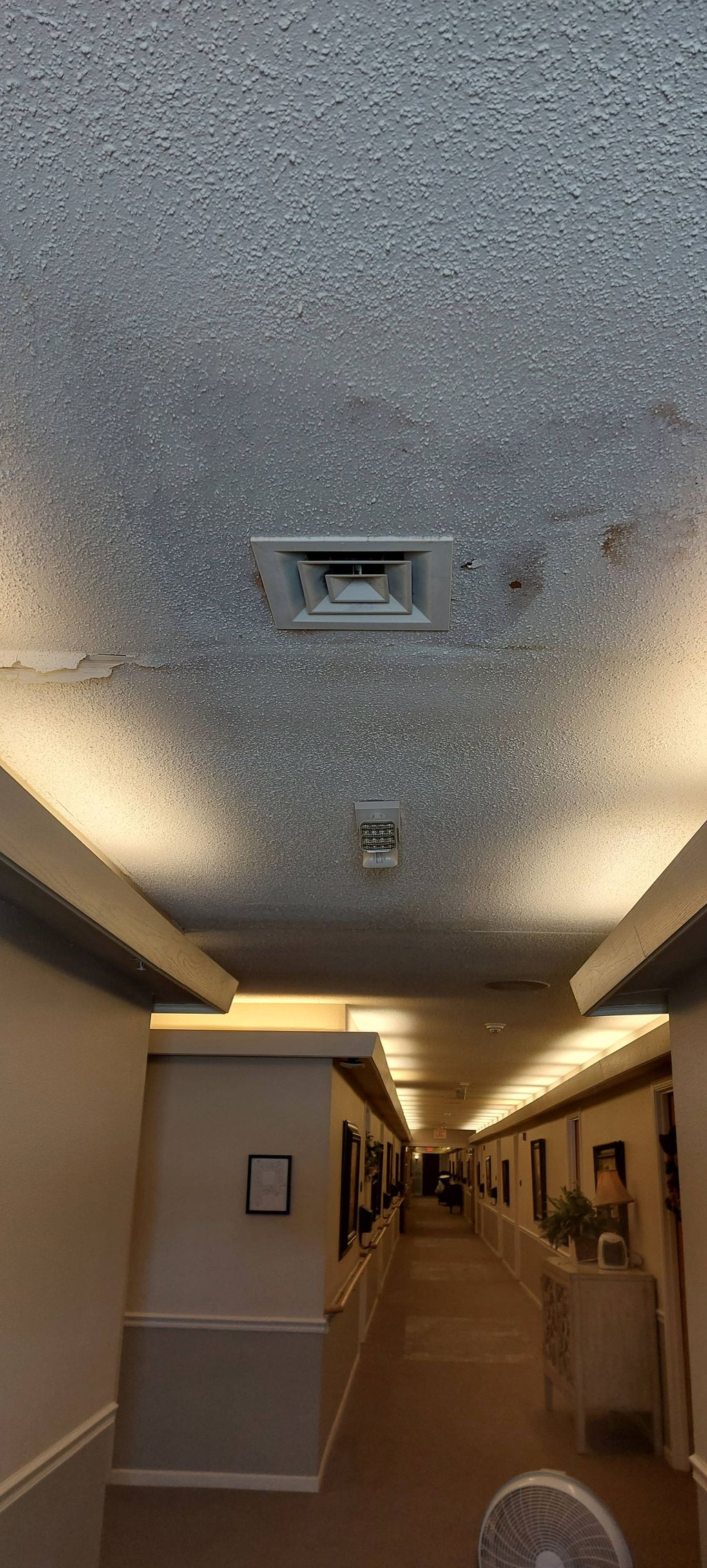 water damage due to frozen pipe