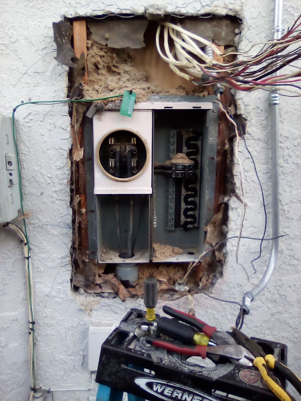 3 of 6 upgrade panel. remove all wiring from panel