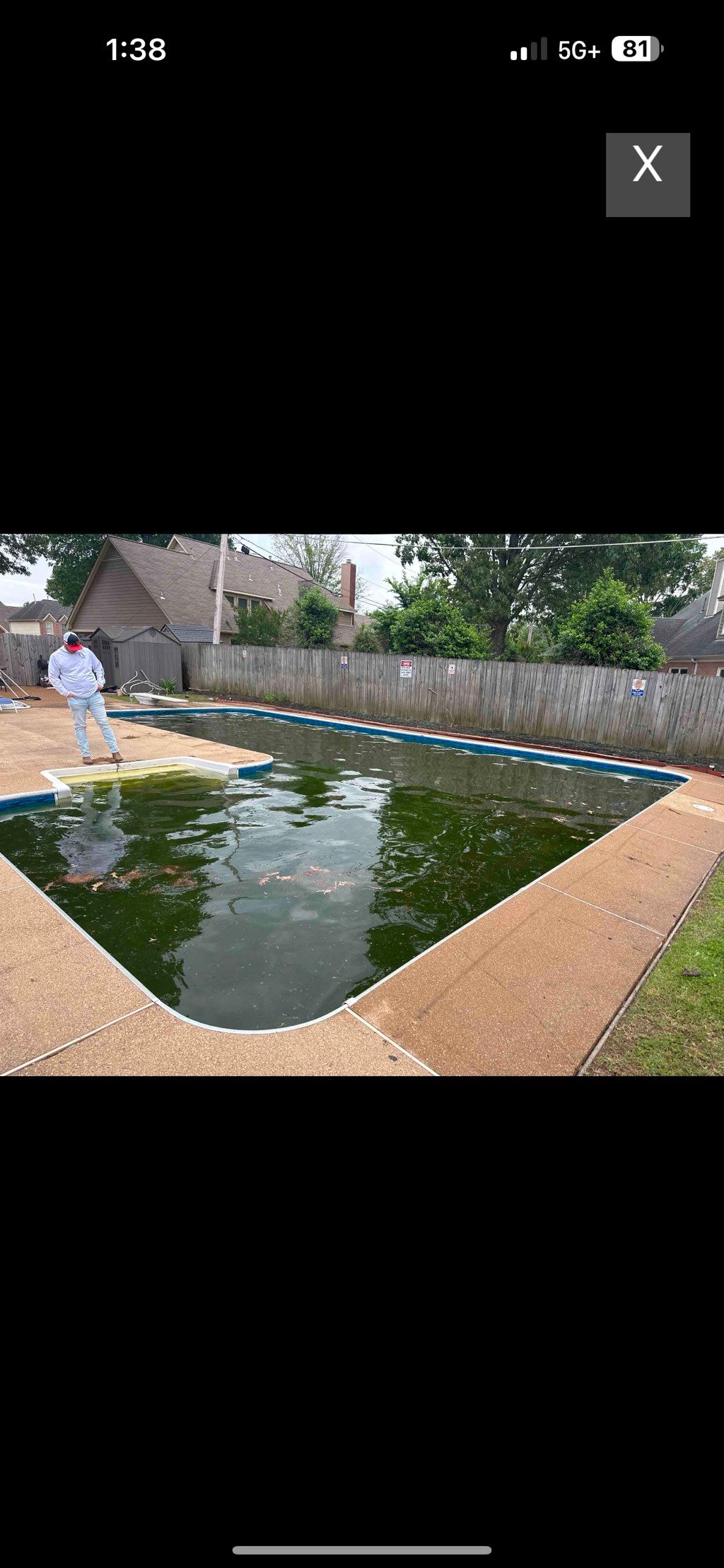 Pool at the beginning of the season