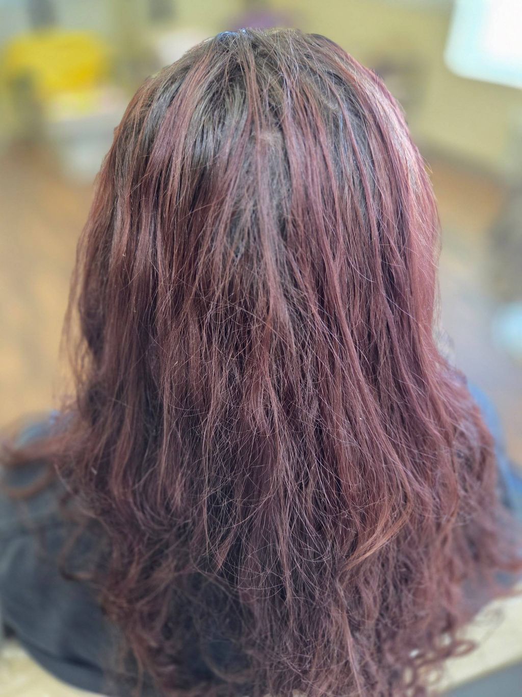 Before color and keratin treatment 