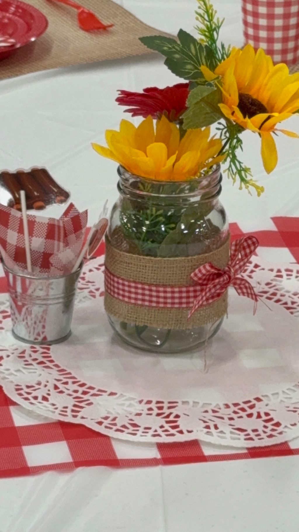 BBQ Themed Centerpieces