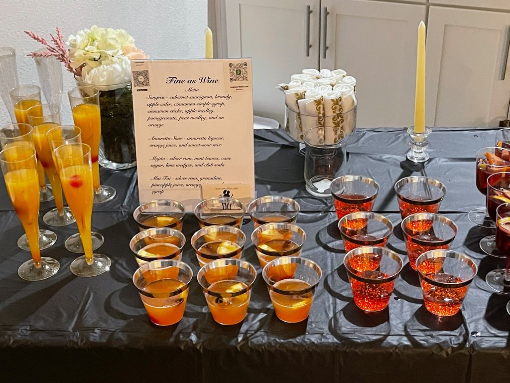 Custom Birthday Dinner Party Drinks