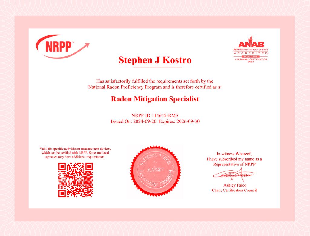 NRPP Radon Mitigation Specialist Certification