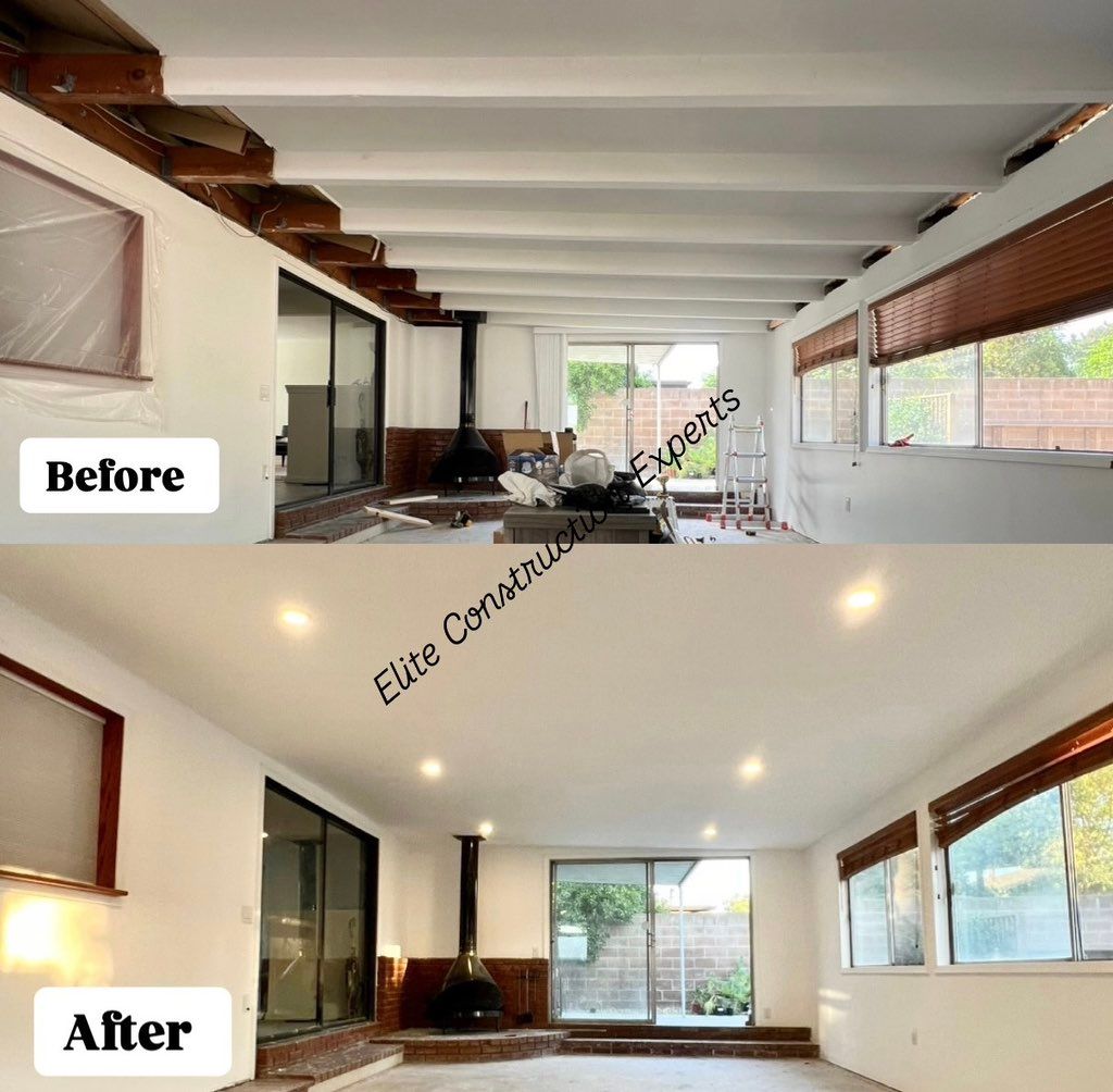 Ceiling insulation, drywall and light fixture inst