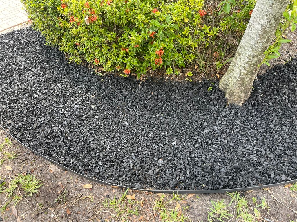 laid mulch for customer 
