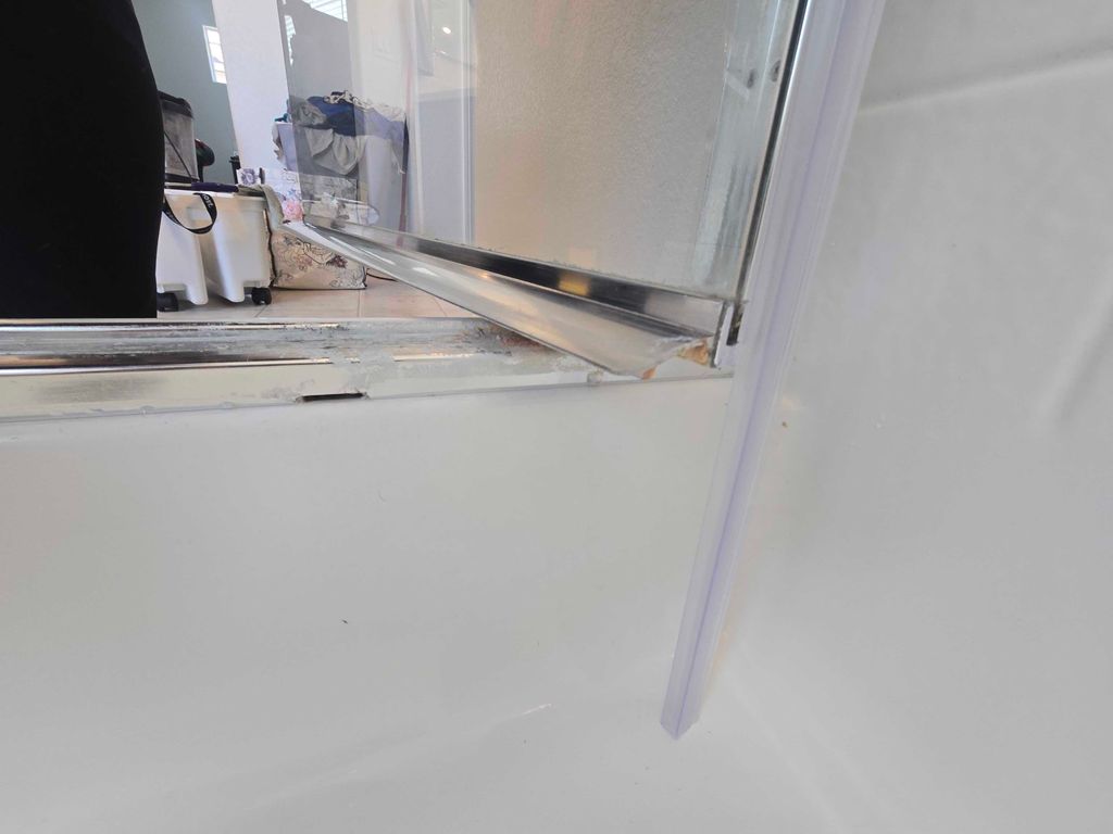 Shower door lip (before)