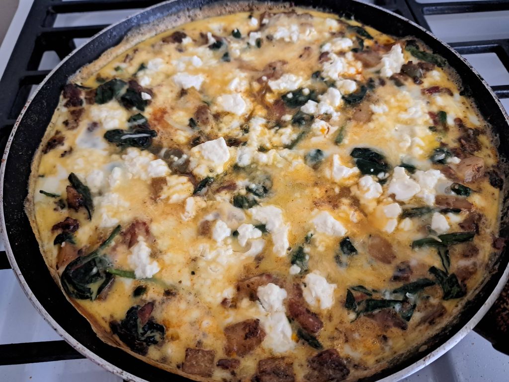 Bacon Feta Veggie Frittata