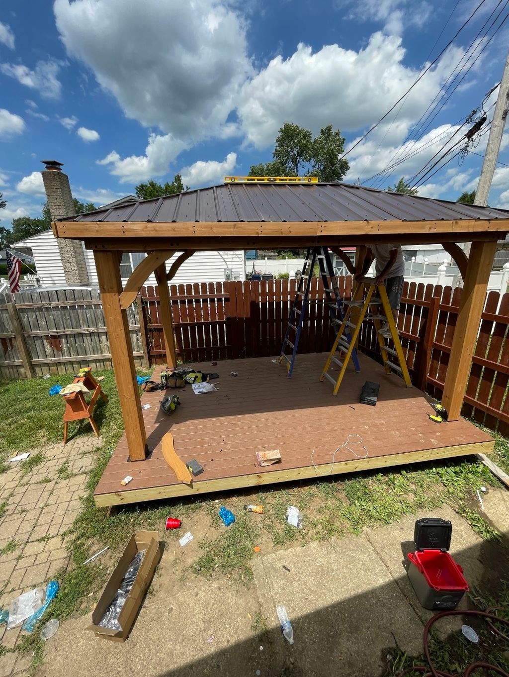 Finished 20' x 12' Gazebo Installation 