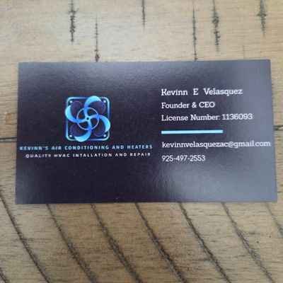 Avatar for Kevinn's air conditioning and heaters