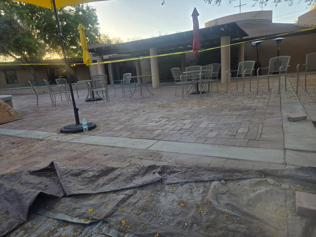 Church job pavers lifting. roots removal!!!