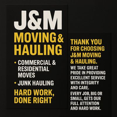 Avatar for J&M Moving and Hauling