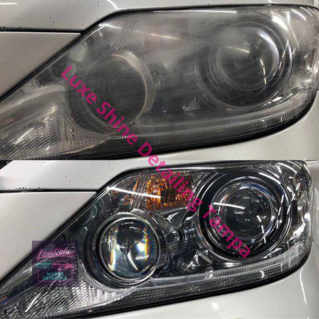 Before & after restoration — headlights clear and 