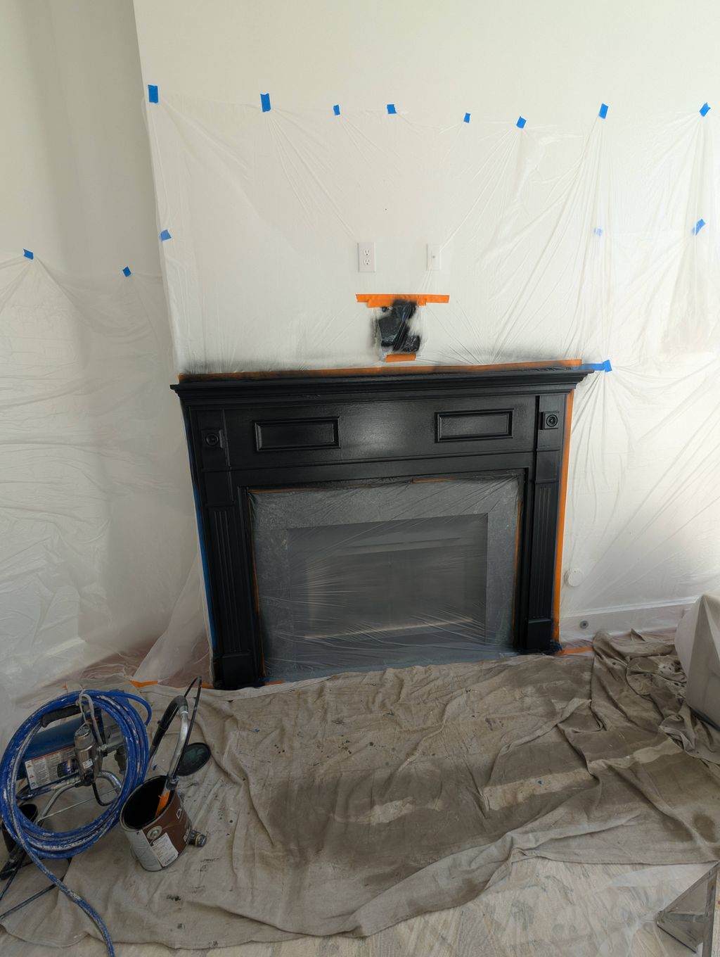 fireplace from withe to black 