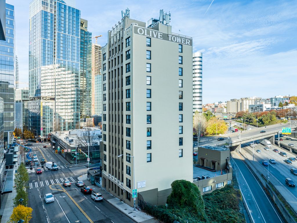 Olive Tower, commercial exterior painting project
