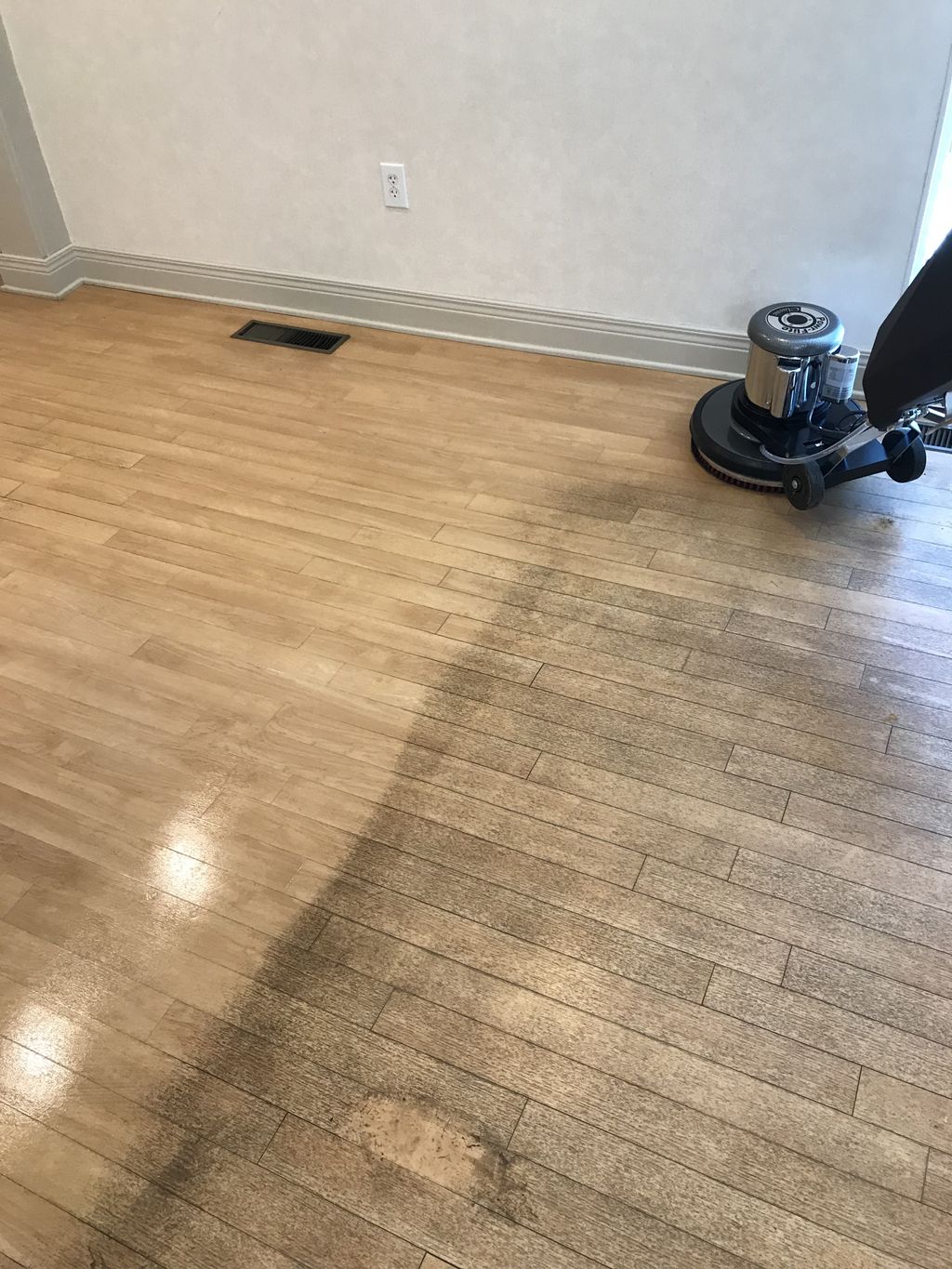 Floor Cleaning in progress in Daytona Beach, FL. 