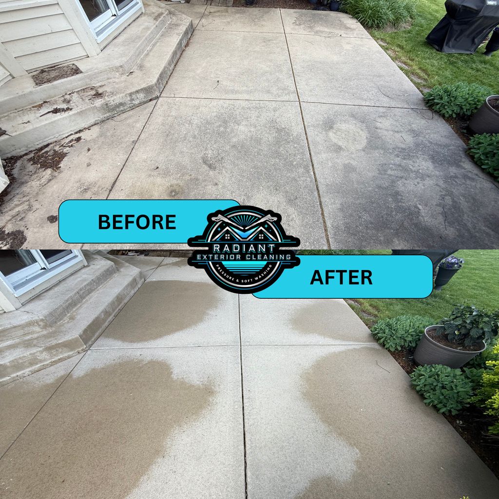 concrete patio pressure washing