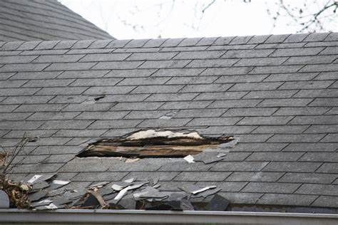 This roof has significant damage. See the missing 