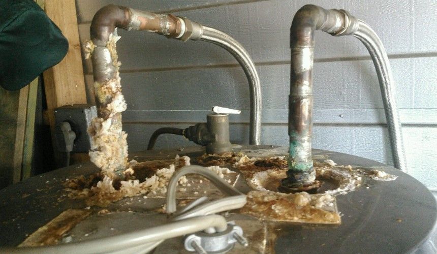 An inspection of the water heater revealed signifi