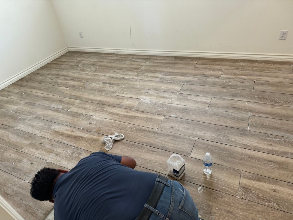 Wood-Style 48x10 Tile Install with 33% Stagger