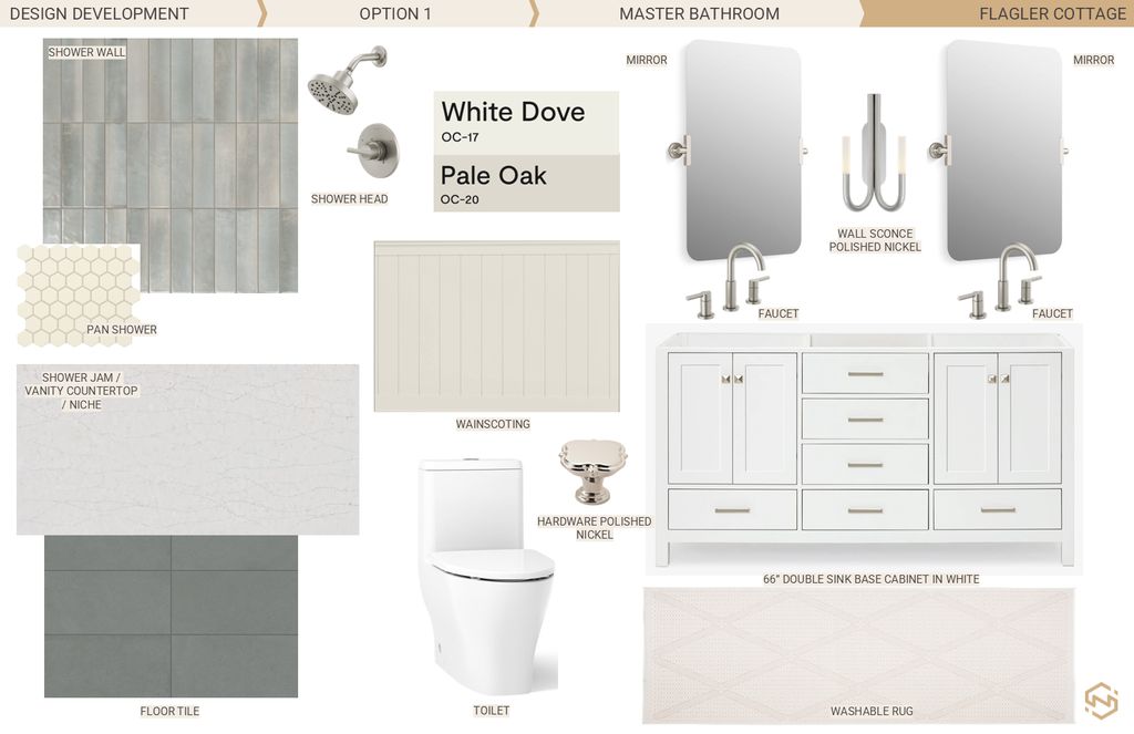 FLAGLER COTTAGE MASTER BATH