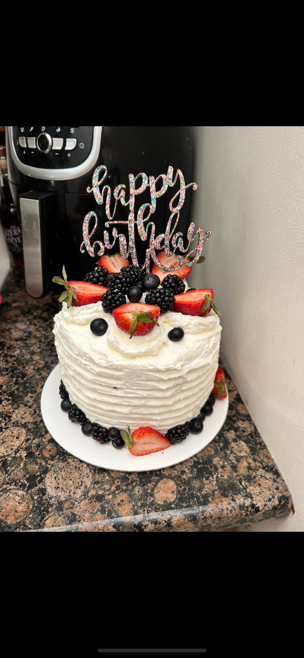 Triple Berry Chantilly cake