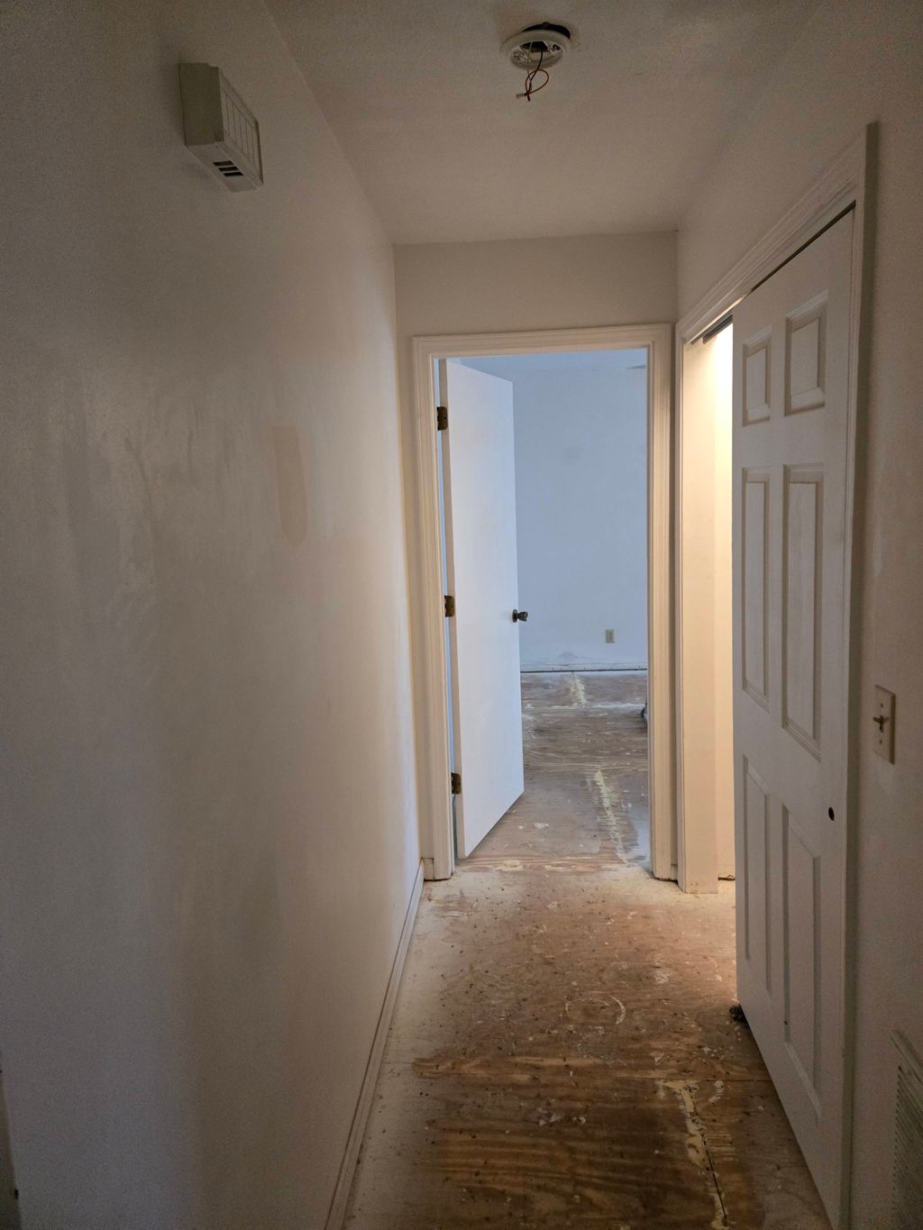 before paint flooring and trim