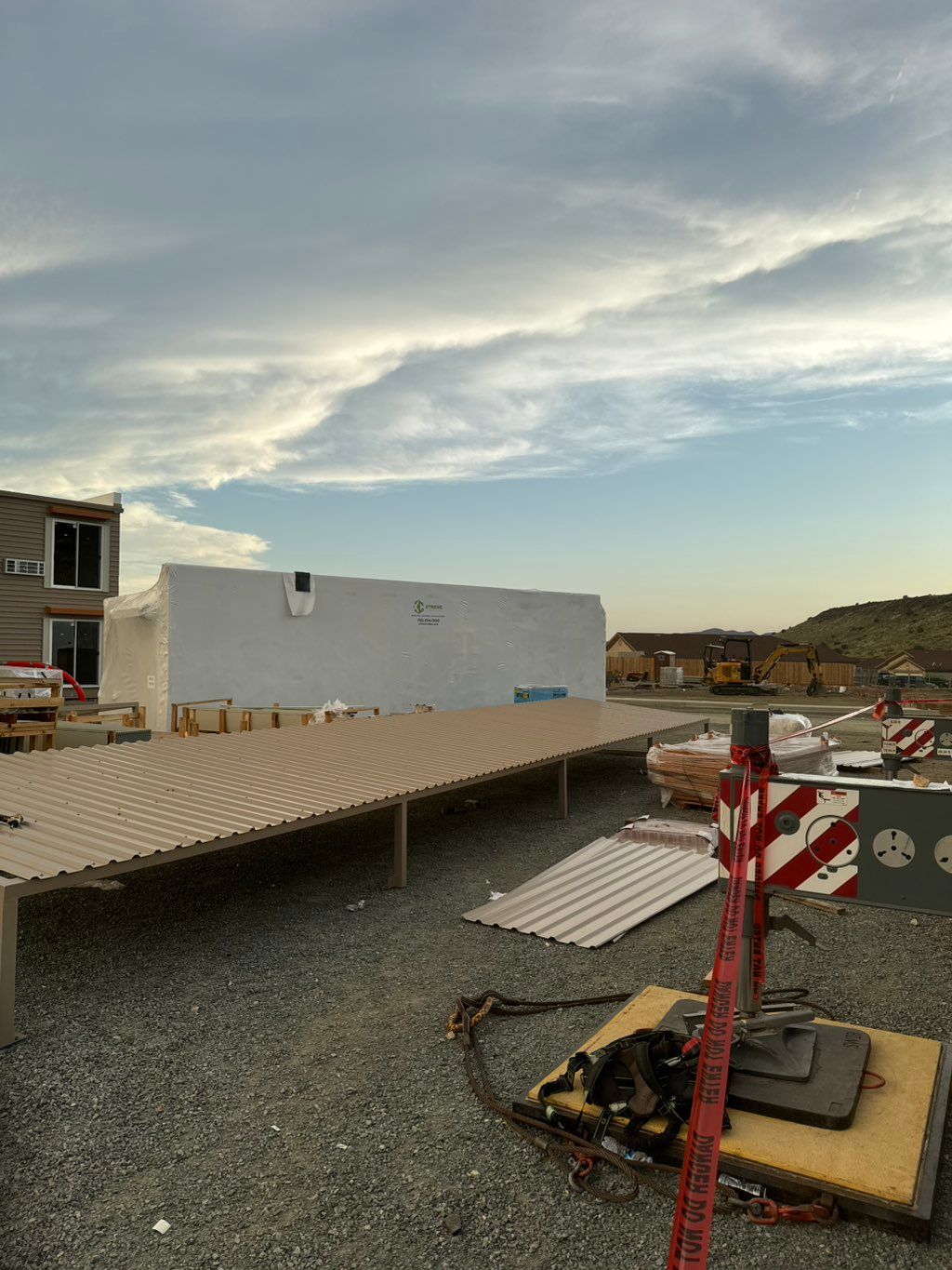 Metal siding installation 