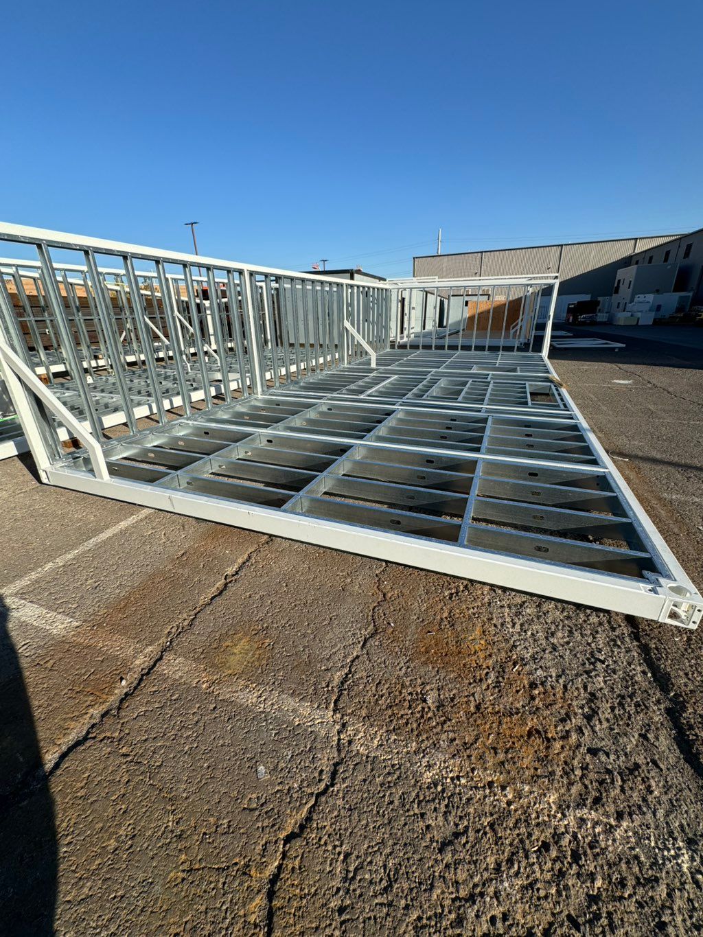 Metal frame installation with plywood sheeting 