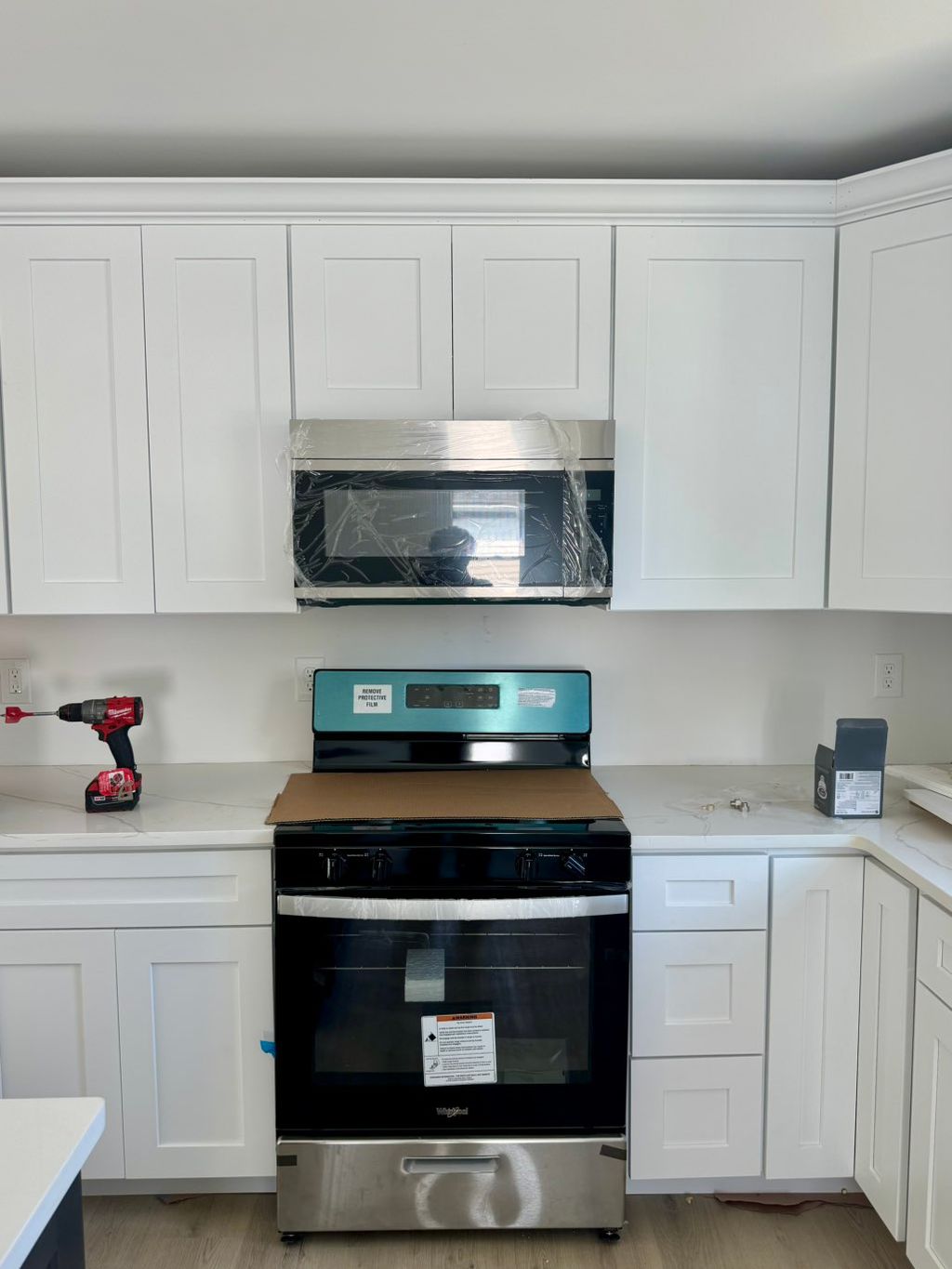 Over the stove microwave installation and dedicate
