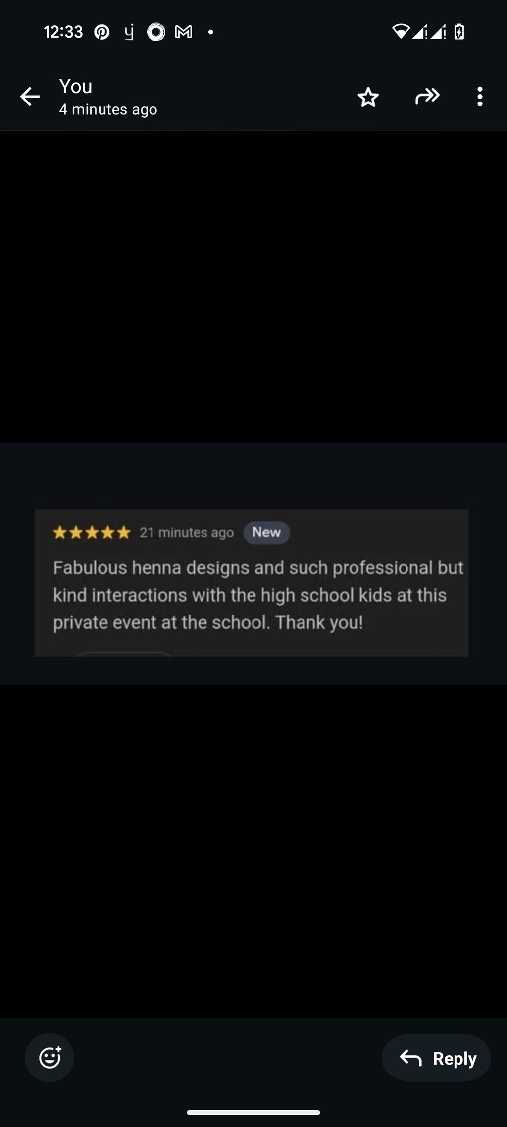 Did henna at John Cooper and their review