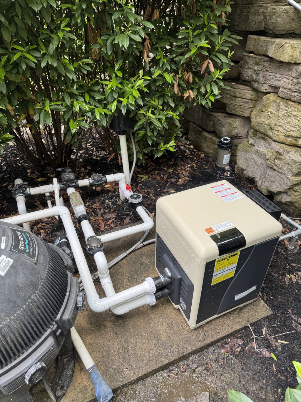 After: New Heater installed and Spa bypass install
