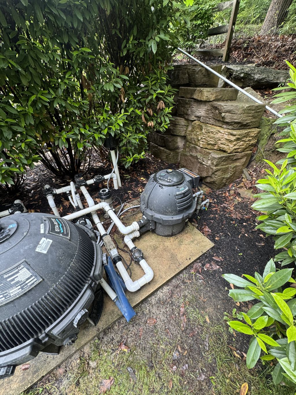 Before: Rodent damaged heater and replumb of retur