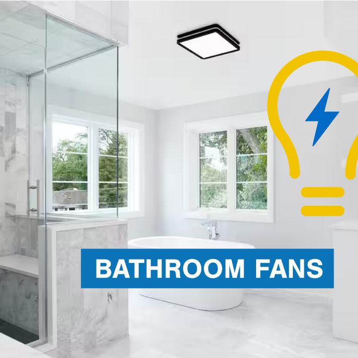 Add a bathroom fan to a damp, dark bathroom. Make 