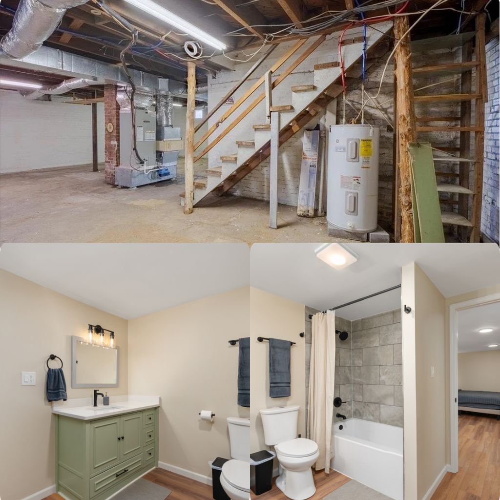 Before & After Basement Bathroom Renovation