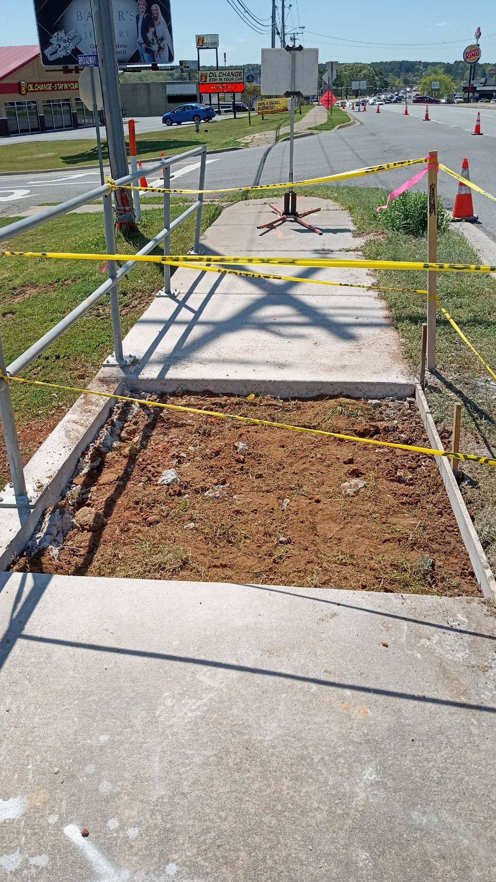 Before sidewalk repair 