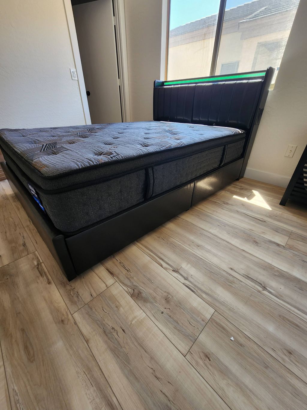 Bed with media and storage