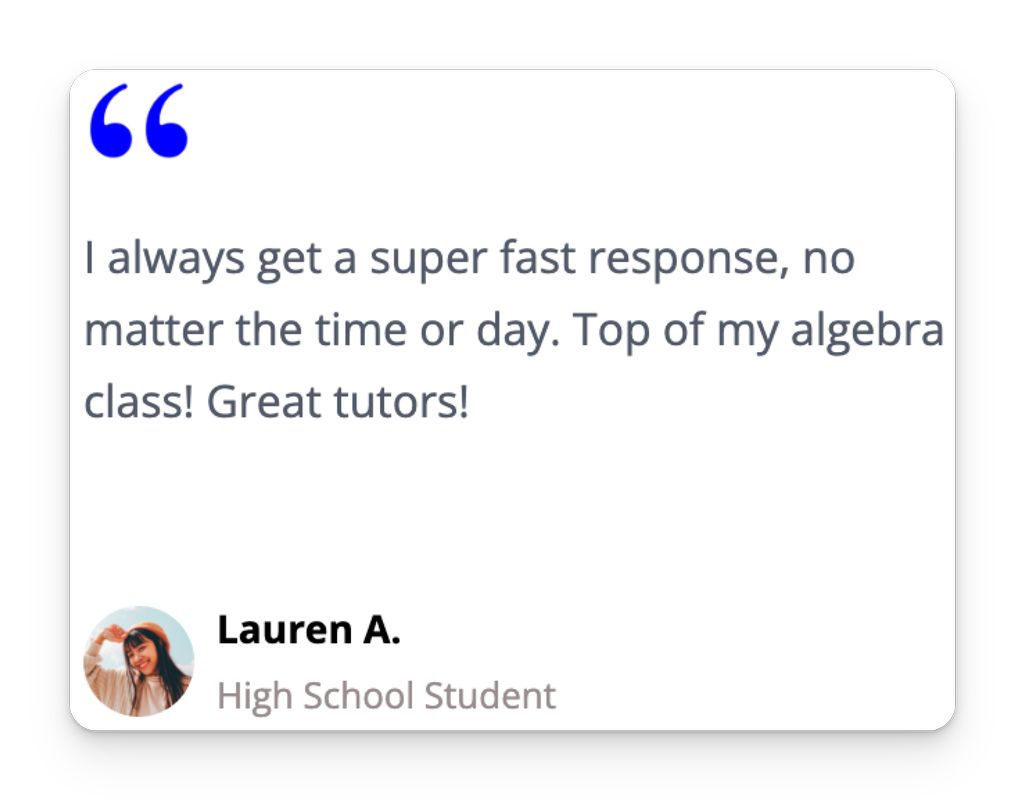 Lauren A High School Student Review