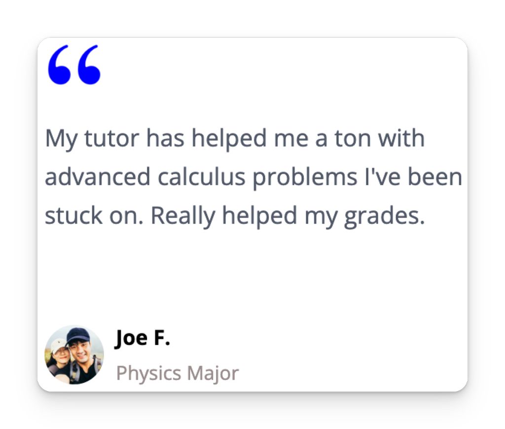 Joe F. Physics Major College Student Review