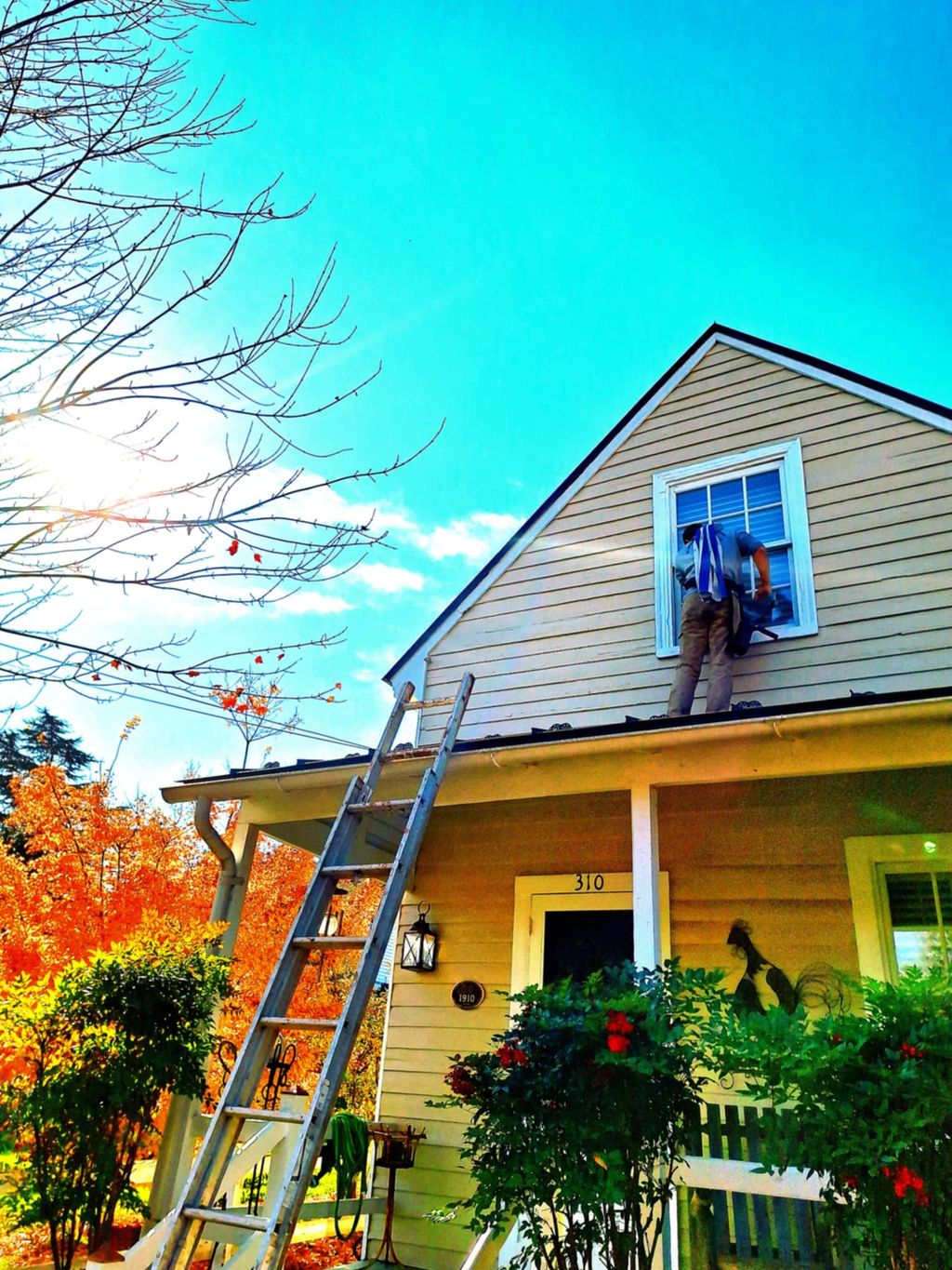 We use ladders so we can get up close and personal