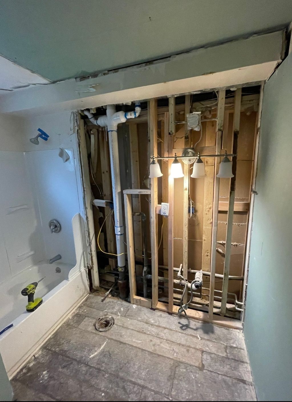 Replaced Cast iron drain with PVC drain pipe.