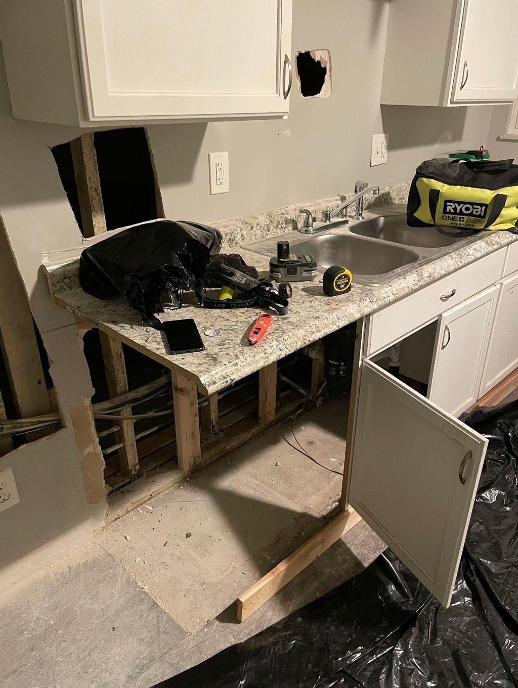 Removed Old Molded Dry wall