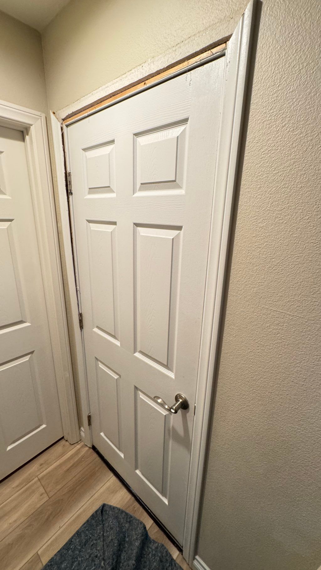 Before photo,
Fire rated garage door install