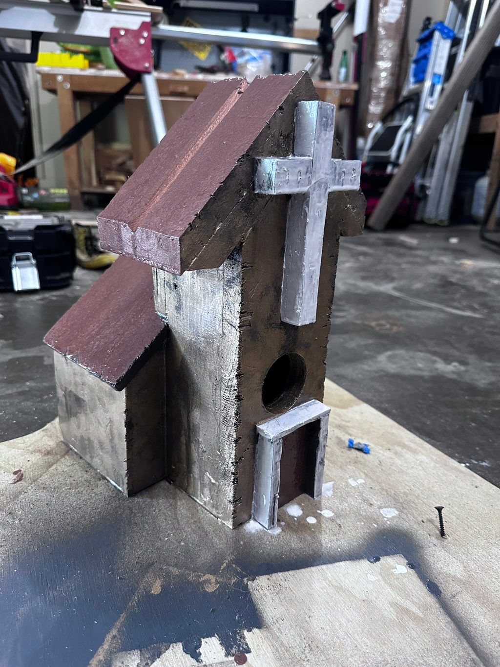 Custom bird house out of scrap wood by request 