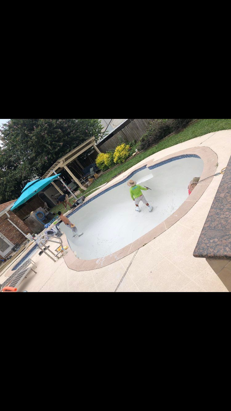 Before: Residential pool in Houston Heights having