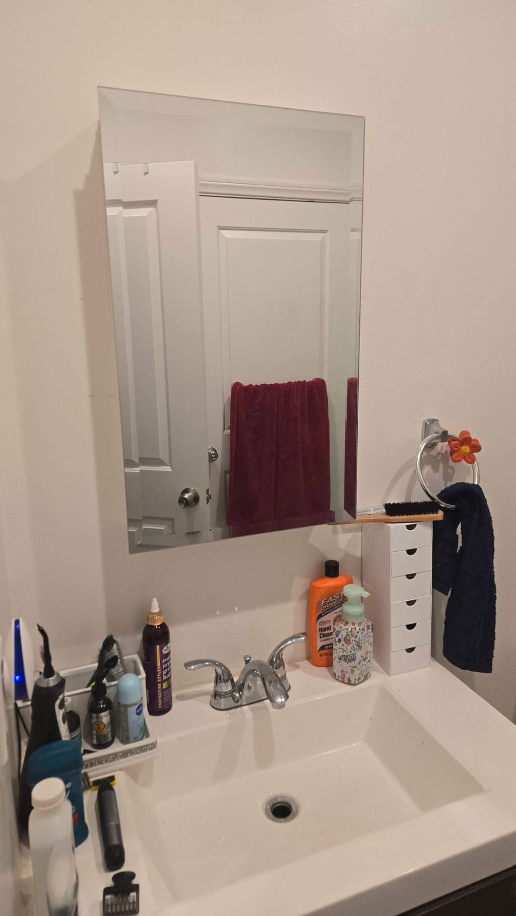 bathroom mirror swap  after
