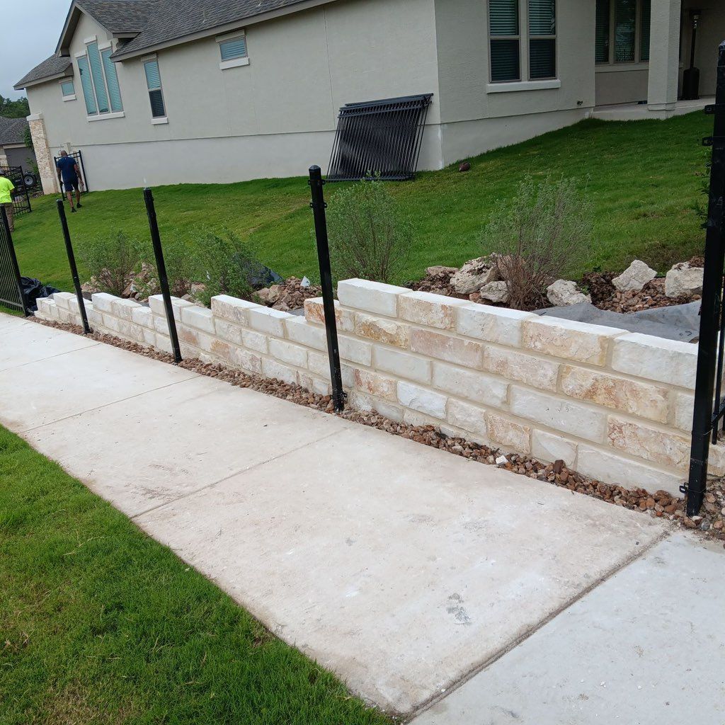 Small retaining wall that was completed to hold in