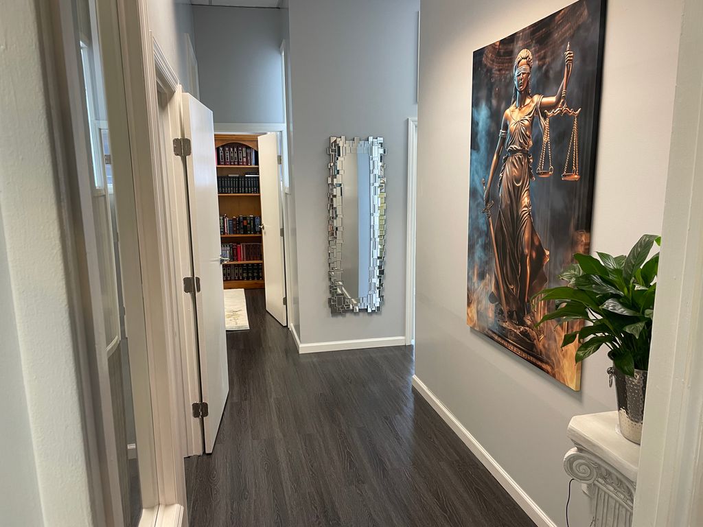 Hallway at Vasiliou Law, Astoria NY. Justice-drive